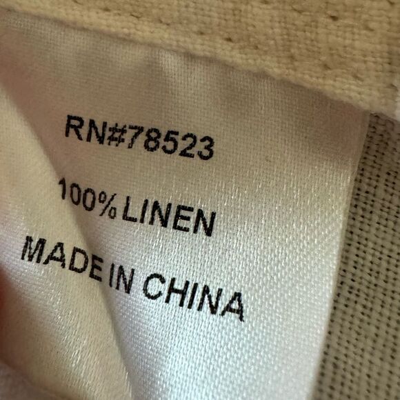 White Luii Linen Button Up Jacket Lightweight Size Small - Picture 3 of 8